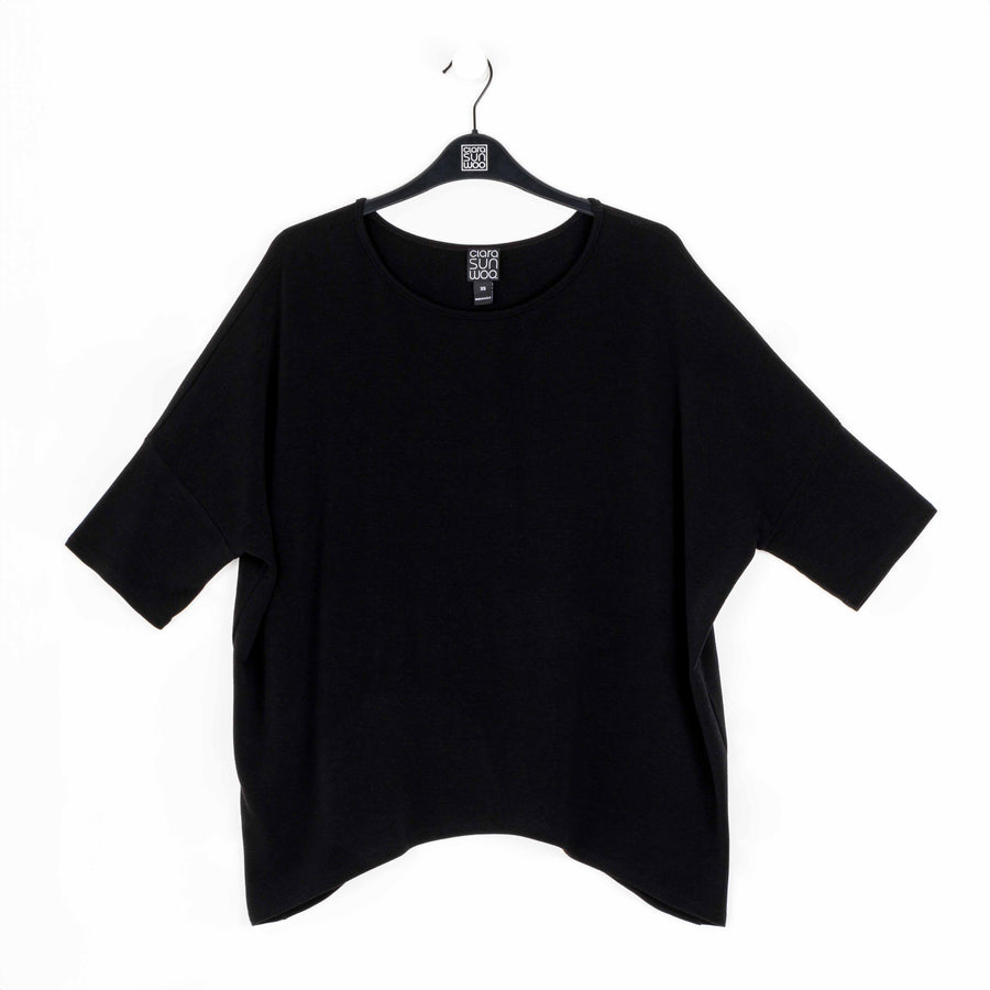 Ultra Cozy - Side Tipped Sweater Top - Black - Final Sale!