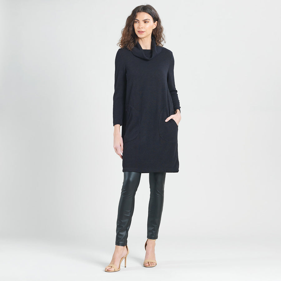 ribbed cowl neck sweater dress Maisie Cowl Neck Sweater Dress