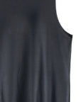 Liquid Leather™ Sheen Two-Tone Jewel Neck Tank - Black