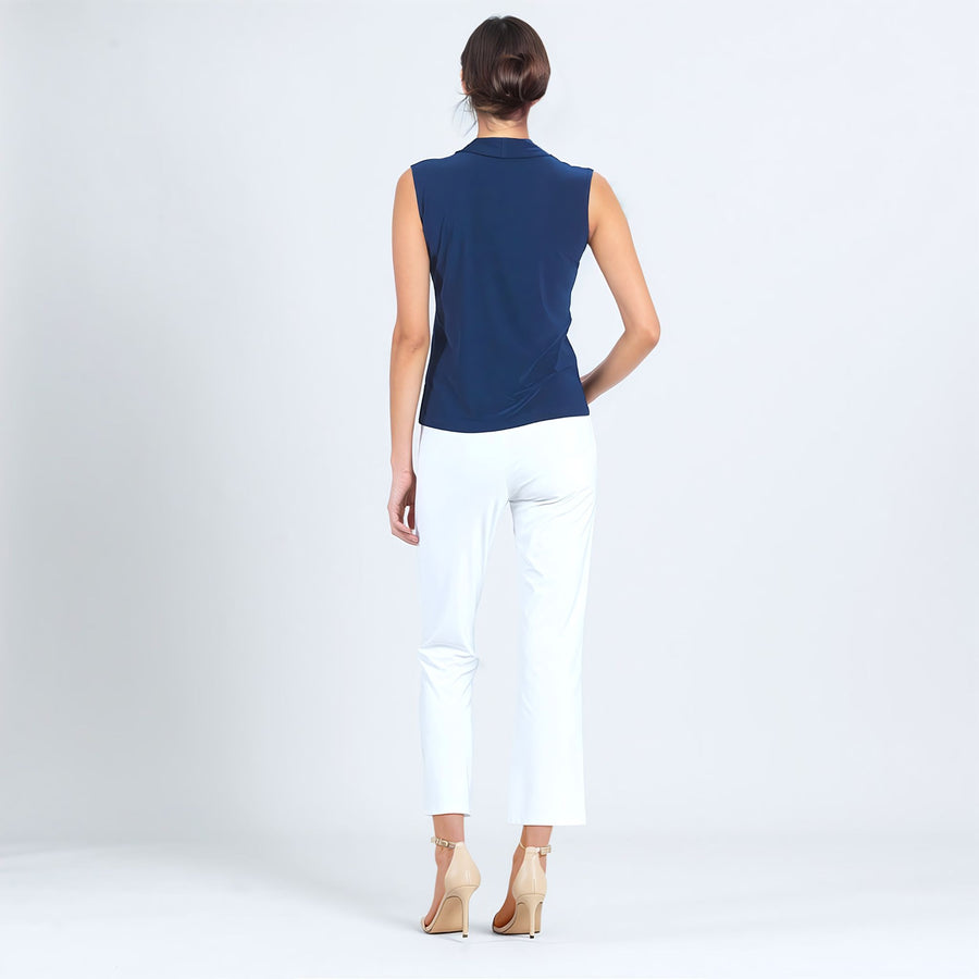 Sleeveless Draped Cowl Neck Top - Navy - Limited Sizes!