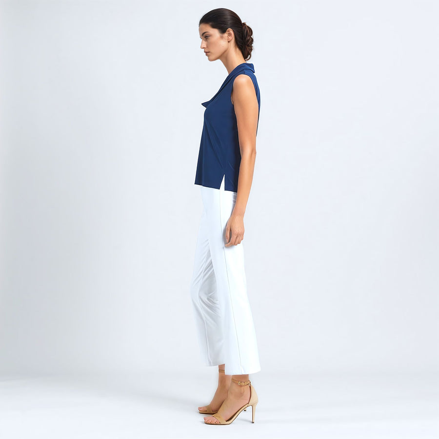 Sleeveless Draped Cowl Neck Top - Navy - Limited Sizes!