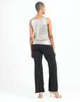 Shimmer Foil Lamé - Cowl Neck Draped Tank - Champagne - Final Sale!