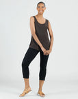 Signature Mid-Length Tank - Brown - Final Sale