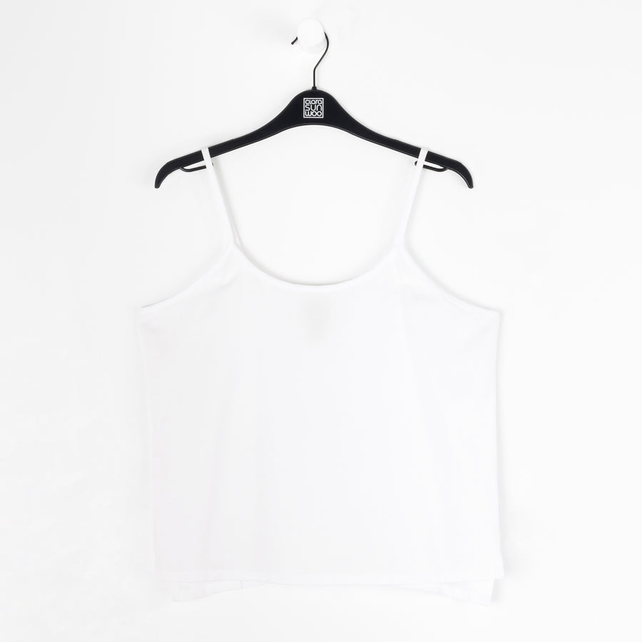 Linen Knit - Side Vent Spaghetti Strap Tank - Ivory - Final Sale!