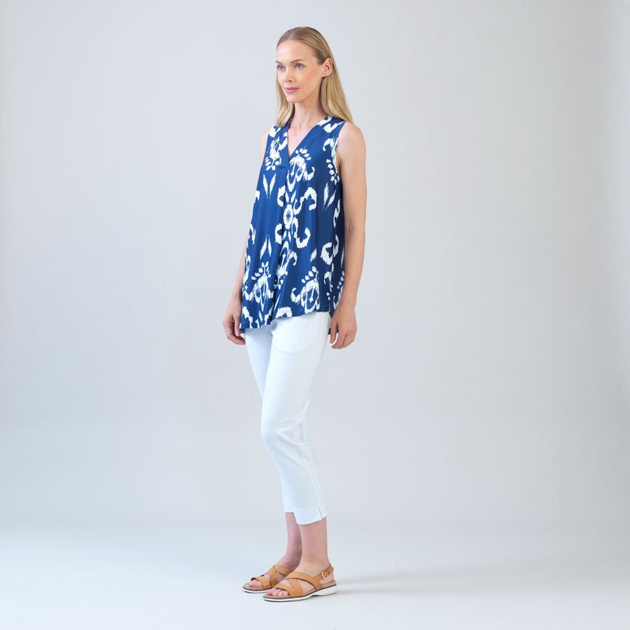 Butter Knit - Asymmetrical Tunic Tank - Tile Motif - Limited Sizes