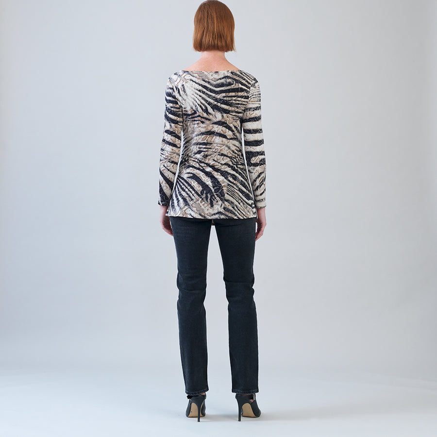 Side Twist Tunic - Striped Zebra - Final Sale!