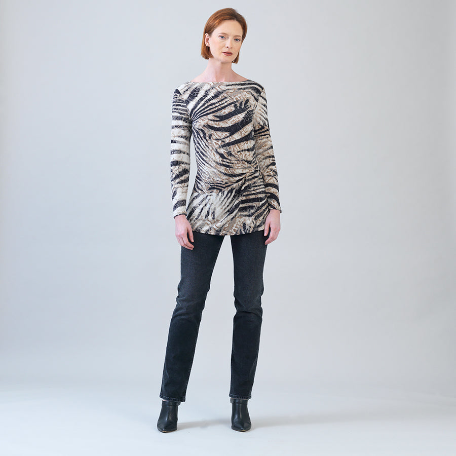 Side Twist Tunic - Striped Zebra - Final Sale!