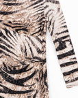 Side Twist Tunic - Striped Zebra