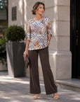 Butter Knit - Pull-Tie Cuff Tunic - Cheetah Stripe - Final Sale