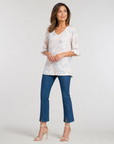 Tropical V-Neck Tulip Sleeve Tunic - Blush - Final Sale!