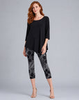 Kerchief Angle Hem Tunic - Black - Final Sale