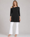Drop Shoulder Tunic - Black - Final Sale
