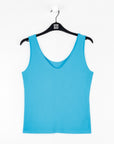 Reversible U or V Neckline Tank - Turquoise