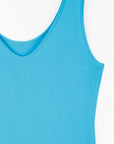 Reversible U or V Neckline Tank - Turquoise