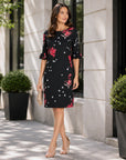 Tulip Cuff Back Tie Dress - Floral Flake - Final Sale