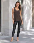Signature Mid-Length Tank - Brown - Final Sale