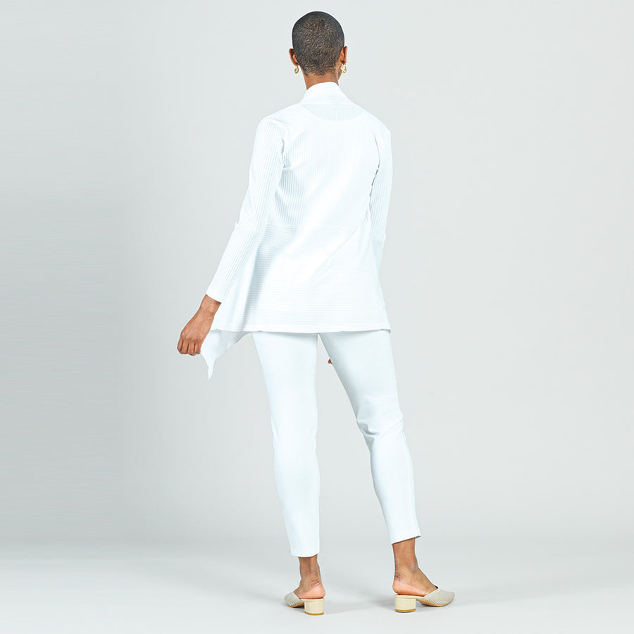 Ribbed Peach Knit - Cardigan & Tank Twinset - White - Final Sale!