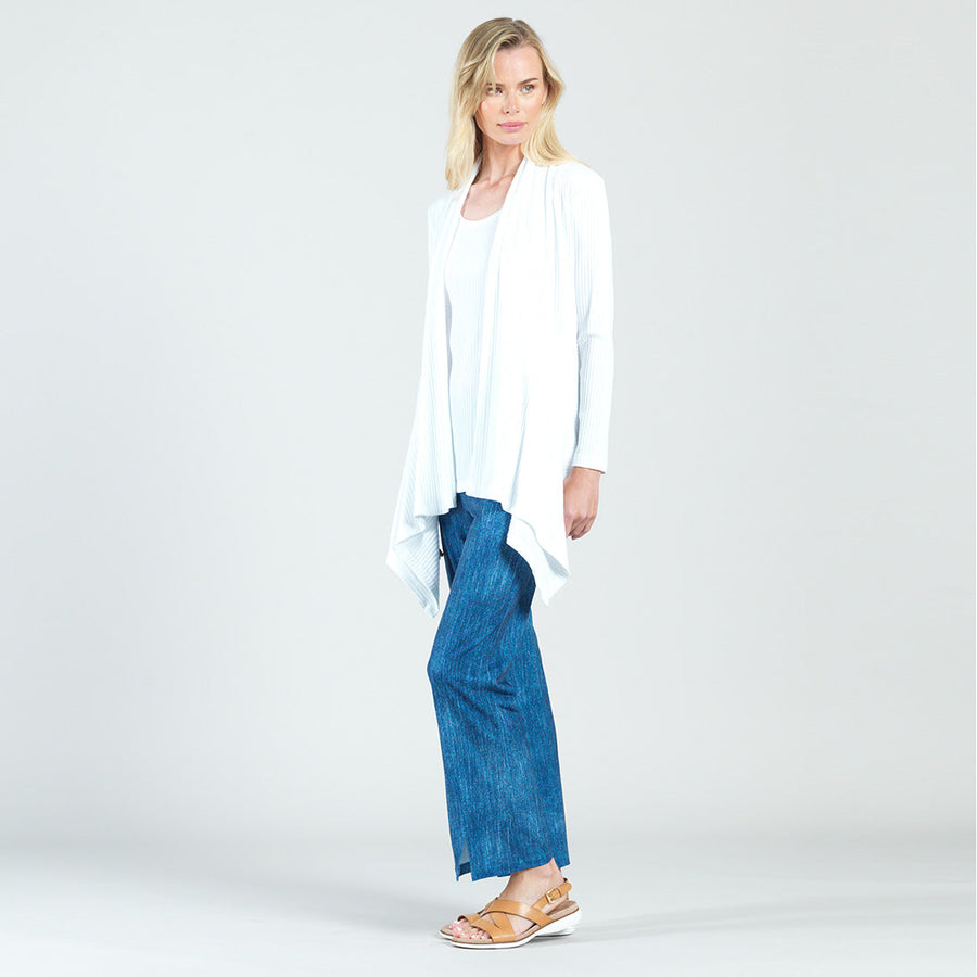 Ribbed Peach Knit - Cardigan & Tank Twinset - White - Final Sale!