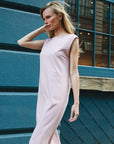Modal Cotton - Reversible Cut Out Midi Dress - Mauve - Final Sale!