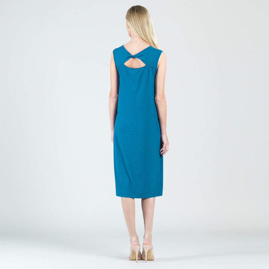 Modal Cotton - Reversible Cut Out Midi Dress - Teal - Final Sale!