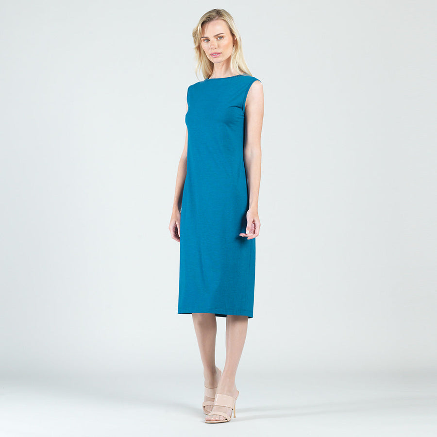 Modal Cotton - Reversible Cut Out Midi Dress - Teal - Final Sale!