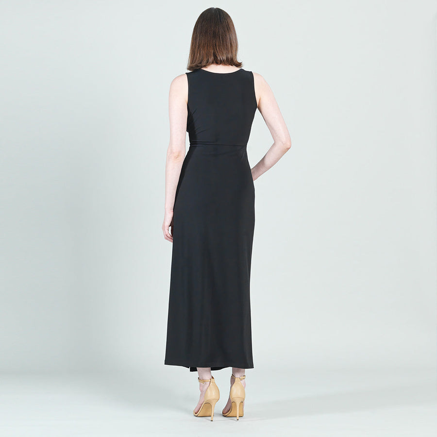Center Slit Maxi Dress - Black