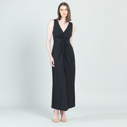 Center Slit Maxi Dress - Black