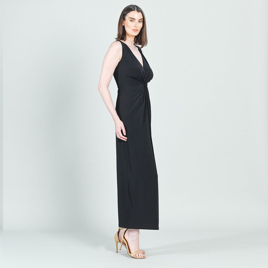 Center Slit Maxi Dress - Black