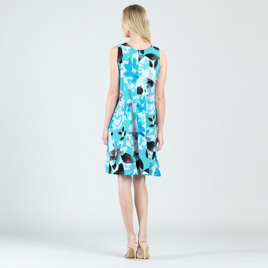 Jewel Neck Swing Dress - Floral Petal - Final Sale!