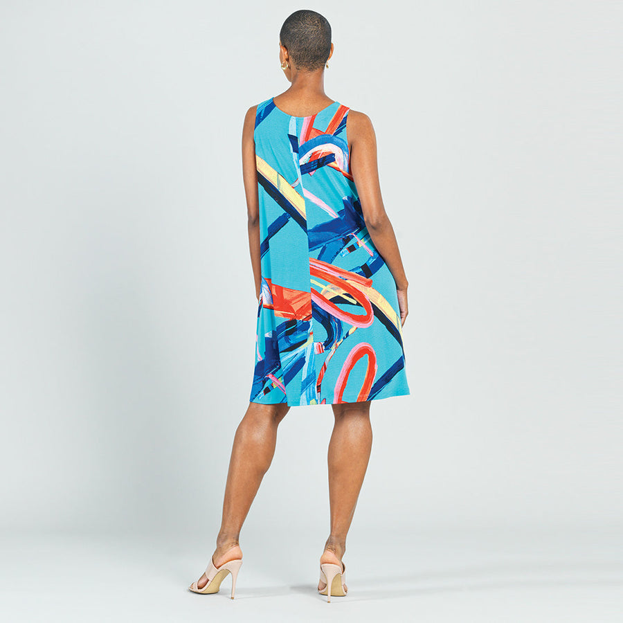 Jewel Neck Swing Dress - Ribbon Dance - Final Sale!