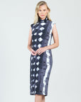 Mock Neck Midi Sheath Dress - Diamond Grey-Scale - Final Sale!