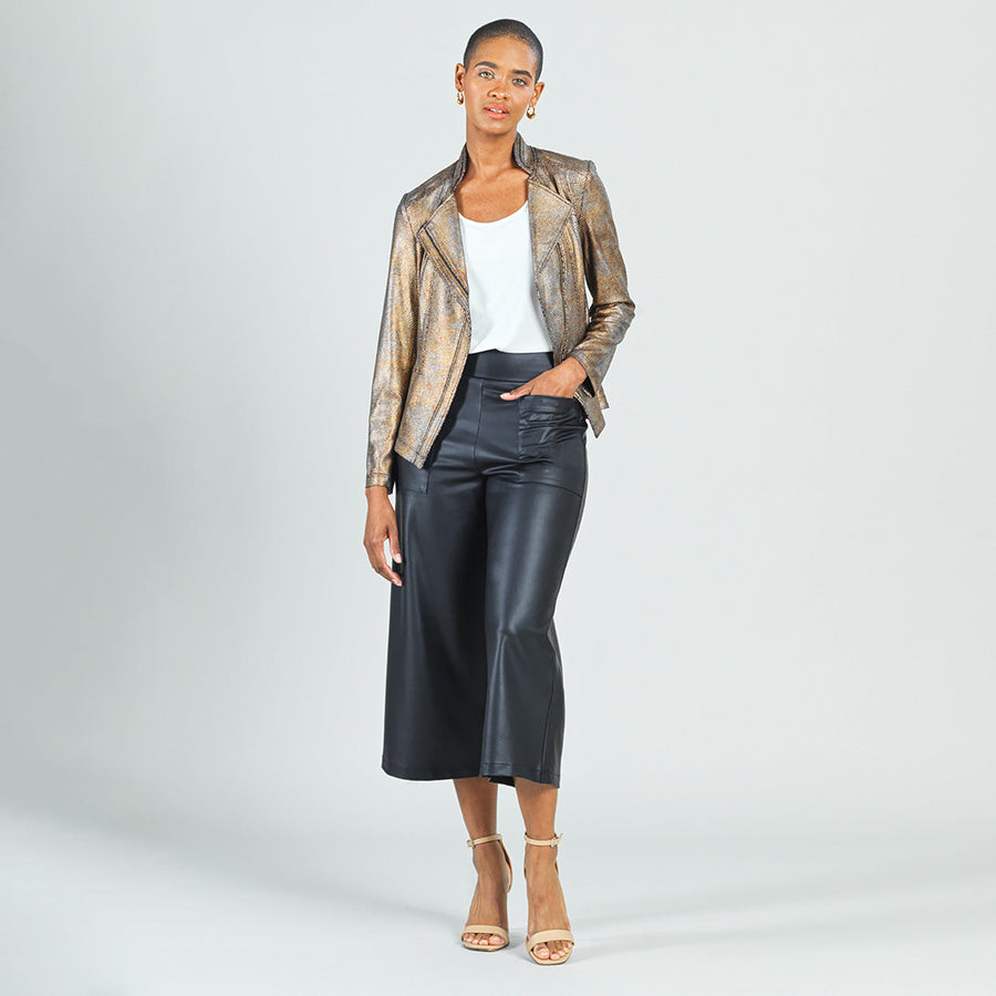 Metallic Liquid Leather™ Textured Signature Jacket - Copper