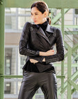 Liquid Leather™ Studded Jacket - Black
