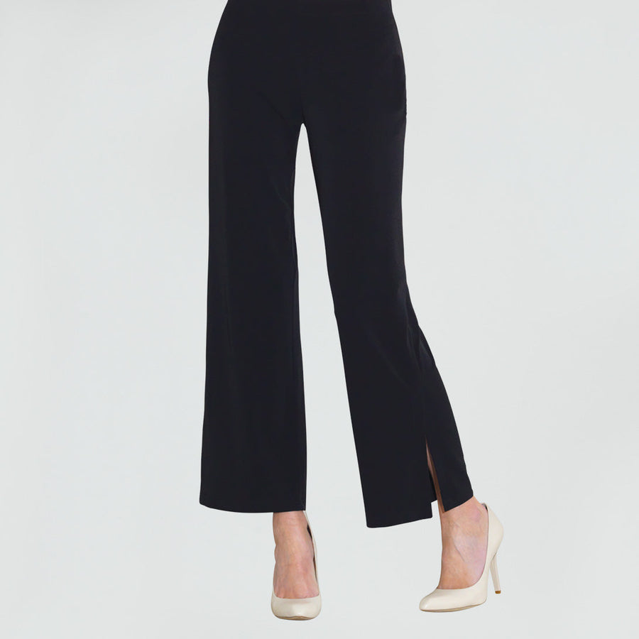 ANKLE Women's Wide Band Pull On Pant with Tummy Control (M2623P)-BLACK –  The Total Look