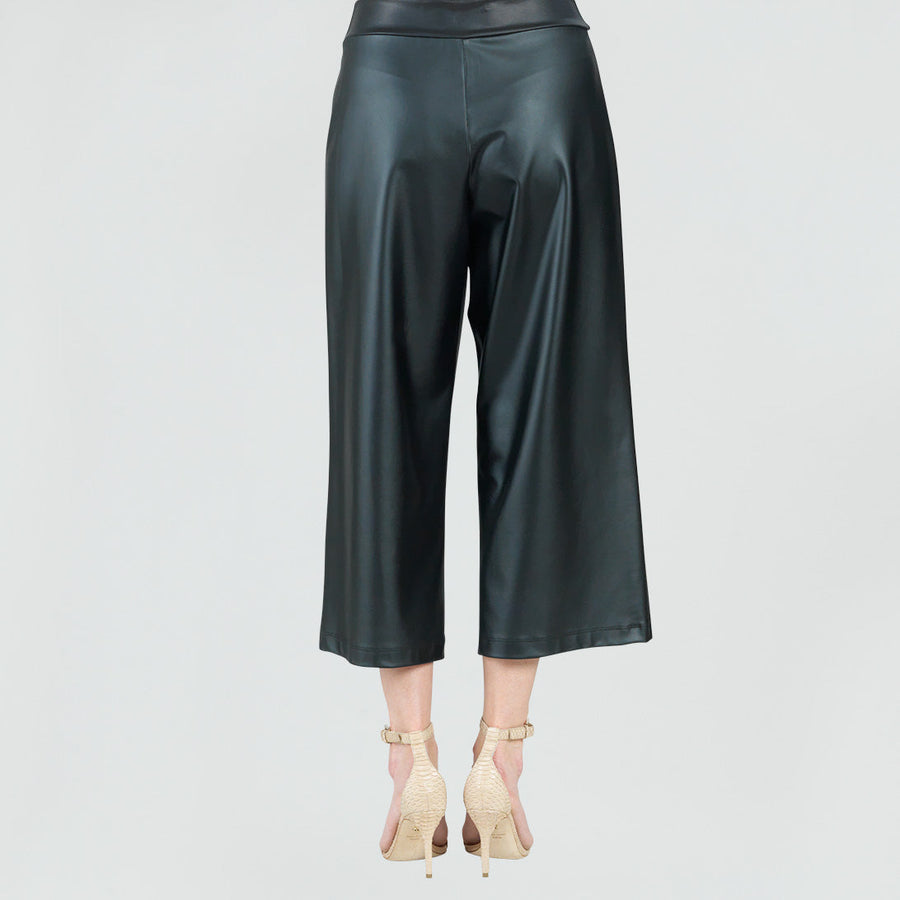 Liquid Leather™ - Front Pocket Gaucho Pant - Black