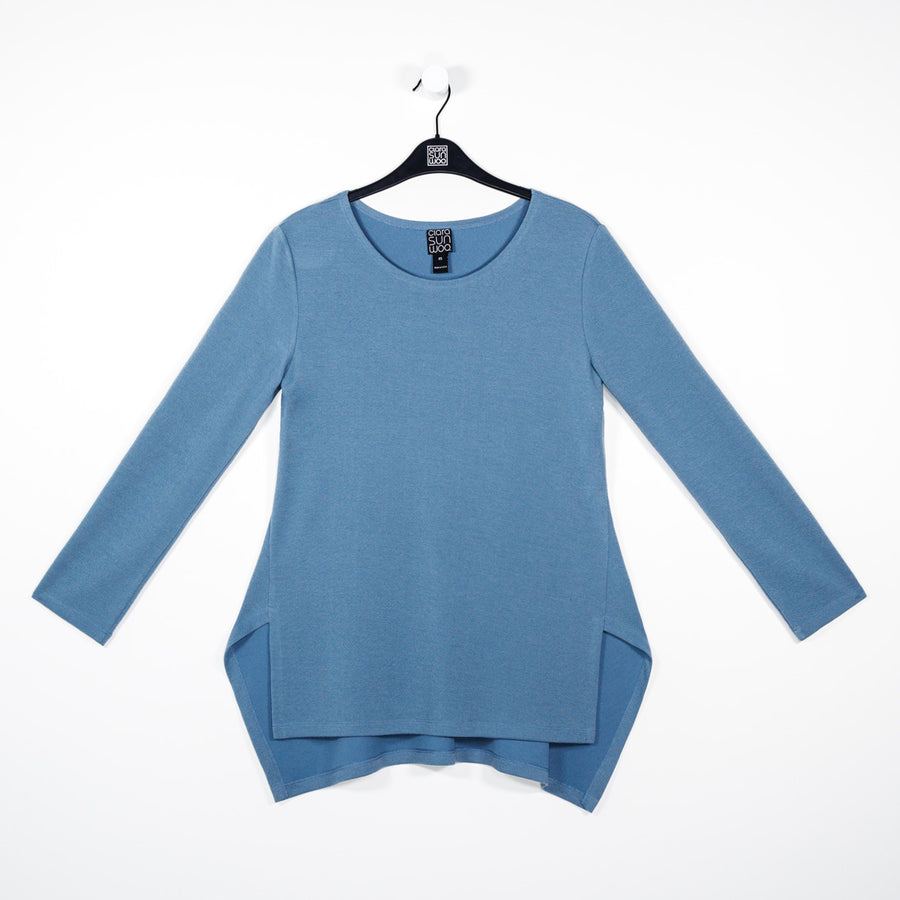 French Terry-Like Knit - Parachute Hem Sweater Tunic - Powder Blue - Final Sale!