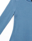 French Terry-Like Knit - Parachute Hem Sweater Tunic - Powder Blue - Final Sale!