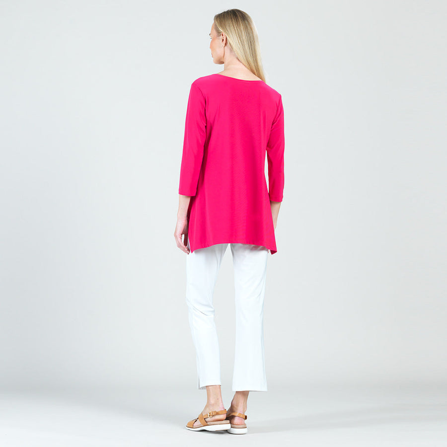 Parachute Hem Tunic - Hot Pink