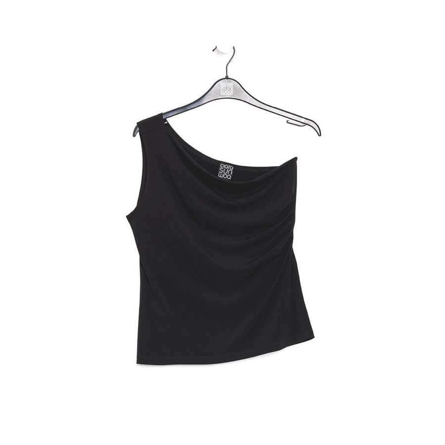 One Shoulder Top - Black