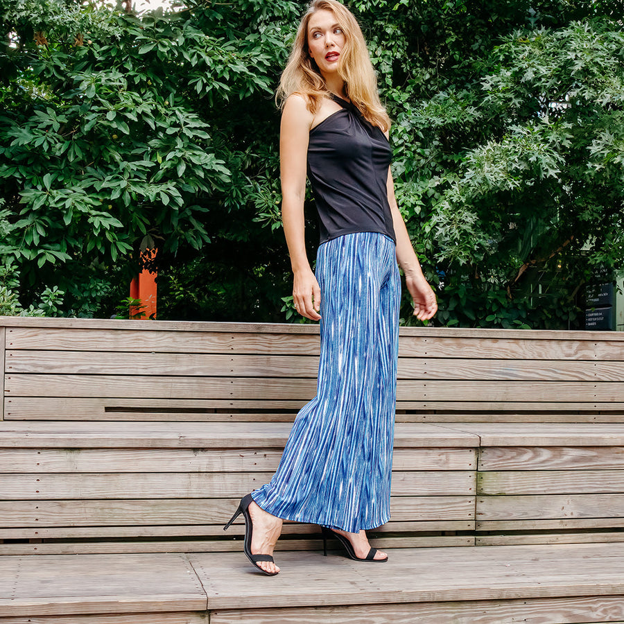 Palazzo Pant - Aquatic Pinstripe - Final Sale!