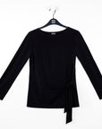 Side Tie Waist Tunic - Black - Final Sale! - Clara Sunwoo