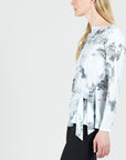 Foil Knit - Side Tie Waist Tunic - Abstract Marble - Final Sale!