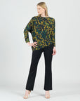 Cozy Texture - Half & Half Sleeve Sweater Top - Olive Leaf - Final Sale!