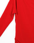 Boat Neck Side Ruched Top - Red - Final Sale