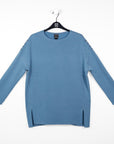 French Terry-Like Knit - Vented Sweater Tunic - Powder Blue - Final Sale!