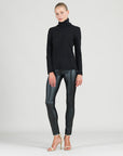 Long Sleeve Turtleneck Top - Black - Final Sale