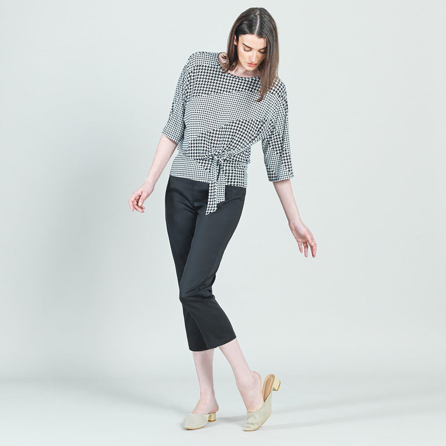 Side Tie Top - Houndstooth Grid - Final Sale!