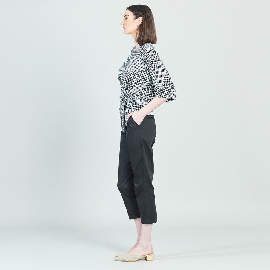 Side Tie Top - Houndstooth Grid - Final Sale!