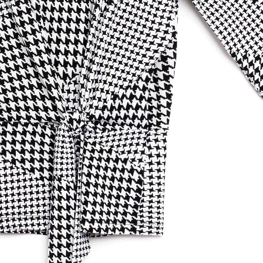 Side Tie Top - Houndstooth Grid - Final Sale!