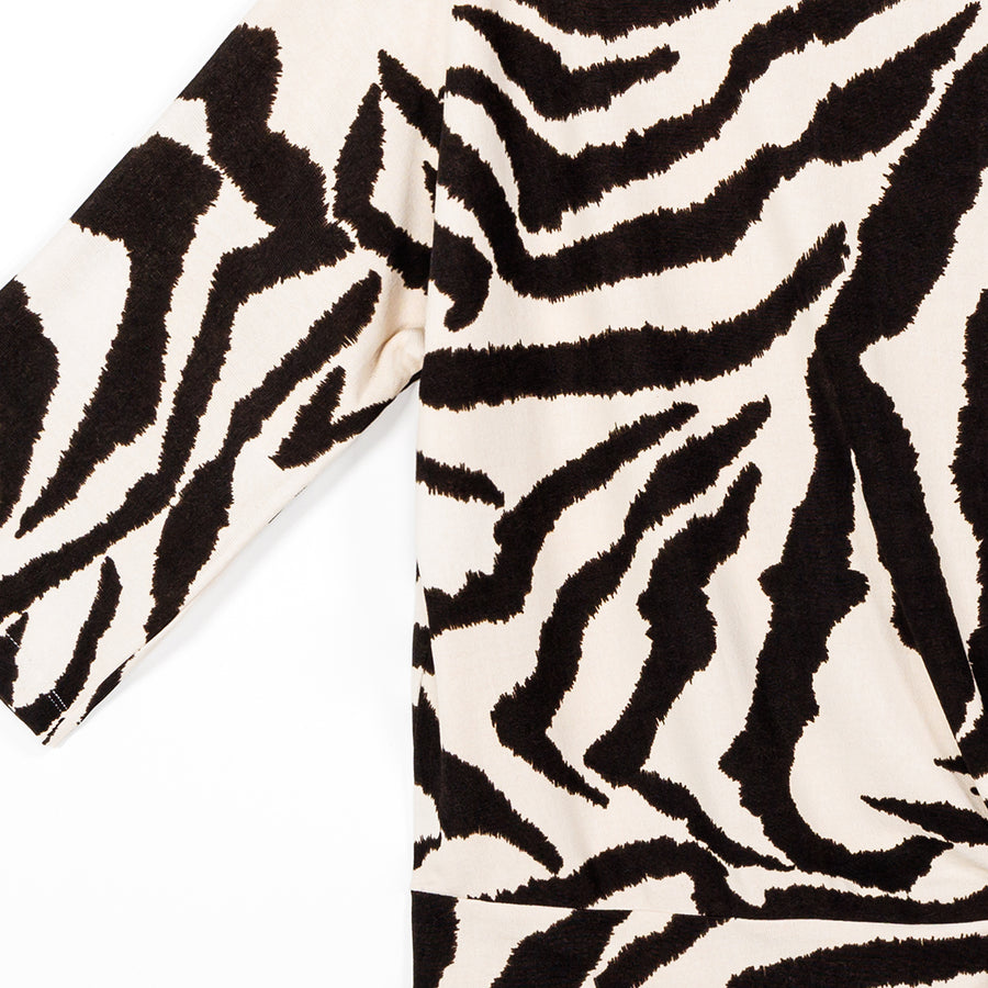 Cozy Knit - Side Tie Sweater Top - Zebra - Final Sale!